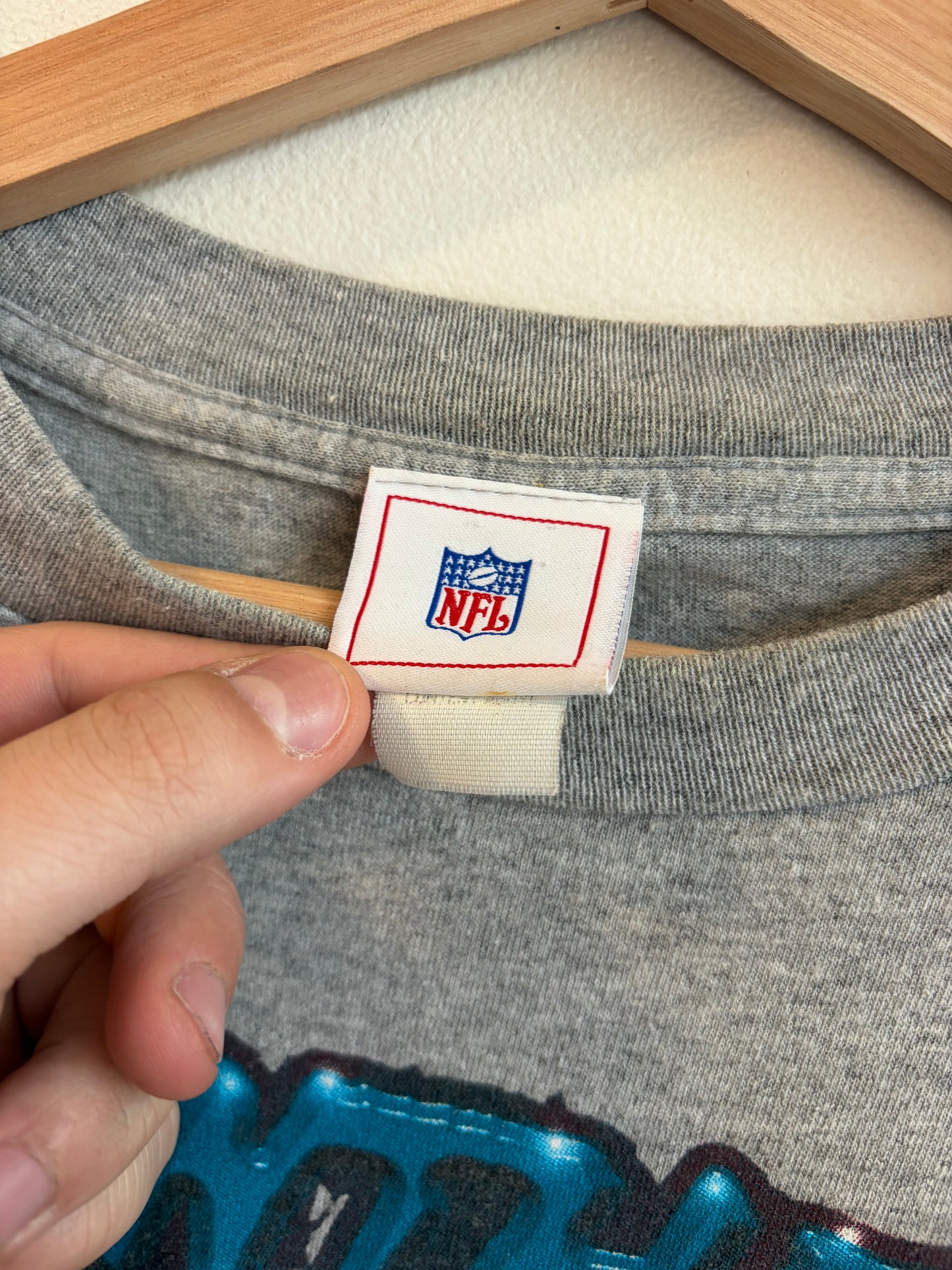 2003 Carolina Panthers Cat Scratch Helmet Tee (L)