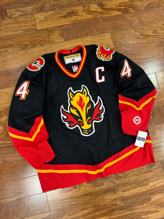 90s Calgary Flames Horsemen #4 Jersey (XL)