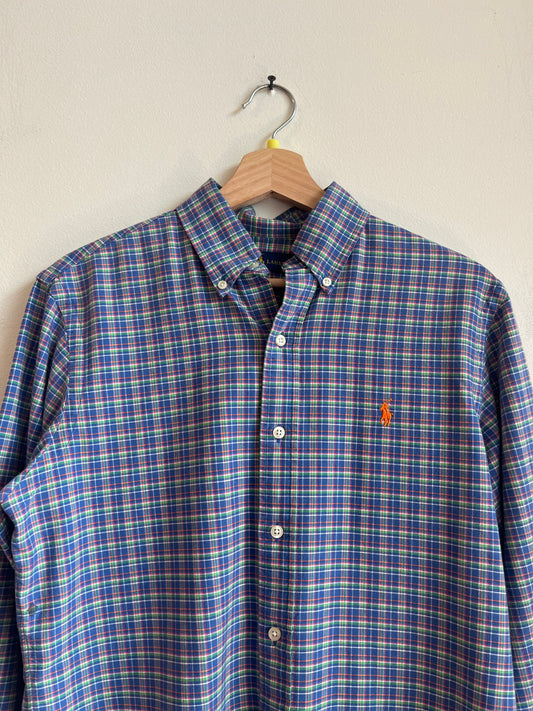 00s Ralph Lauren Easter Collared Flannel Button Down Polo Shirt (S)