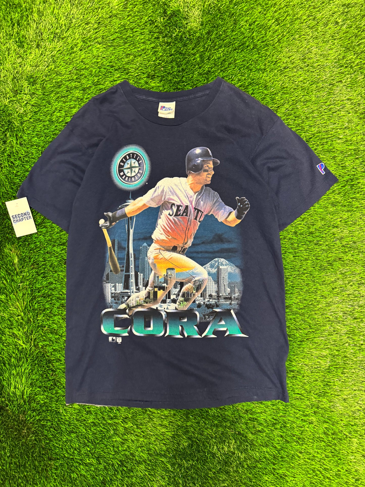 90s Seattle Mariners Joey Cora Vintage MLB Salem Tee (L)