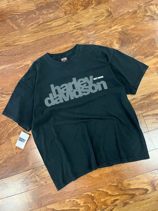 2003 Harley Davidson Faded Spell Out Tee (XXL)