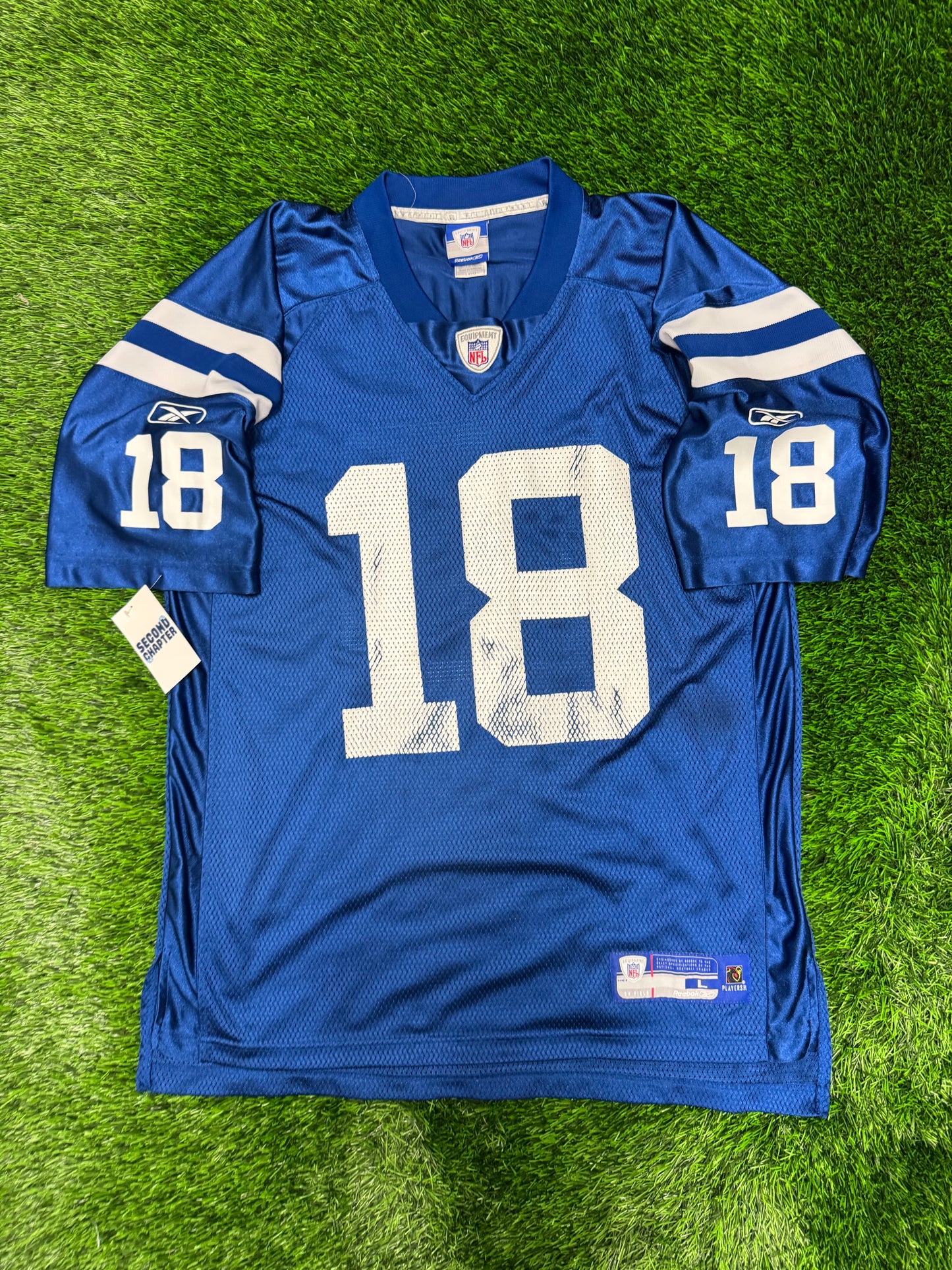 00s Indianapolis Colts Peyton Manning #18 Reebok Vintage NFL Jersey (L)