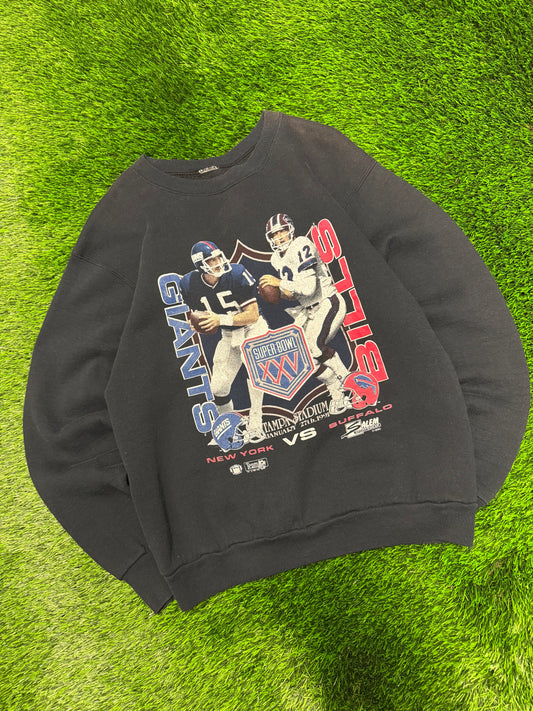 1991 Buffalo Bills v NY Giants Super Bowl Salem Crewneck (M)