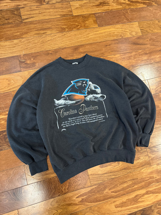1993 Carolina Panthers Embroidered Locker Room Crewneck (XL)