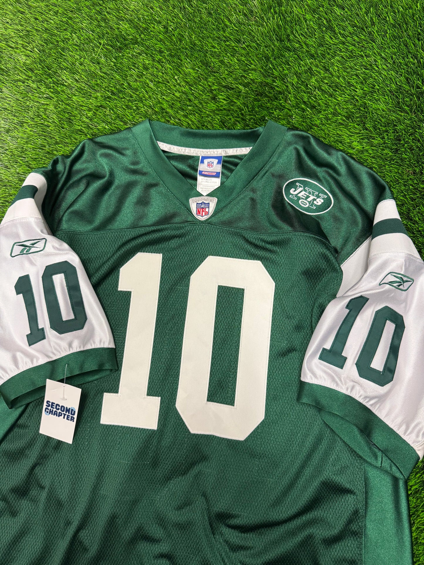 00s NY Jets Chad Pennington #10 Reebok Vintage NFL Jersey (XL)