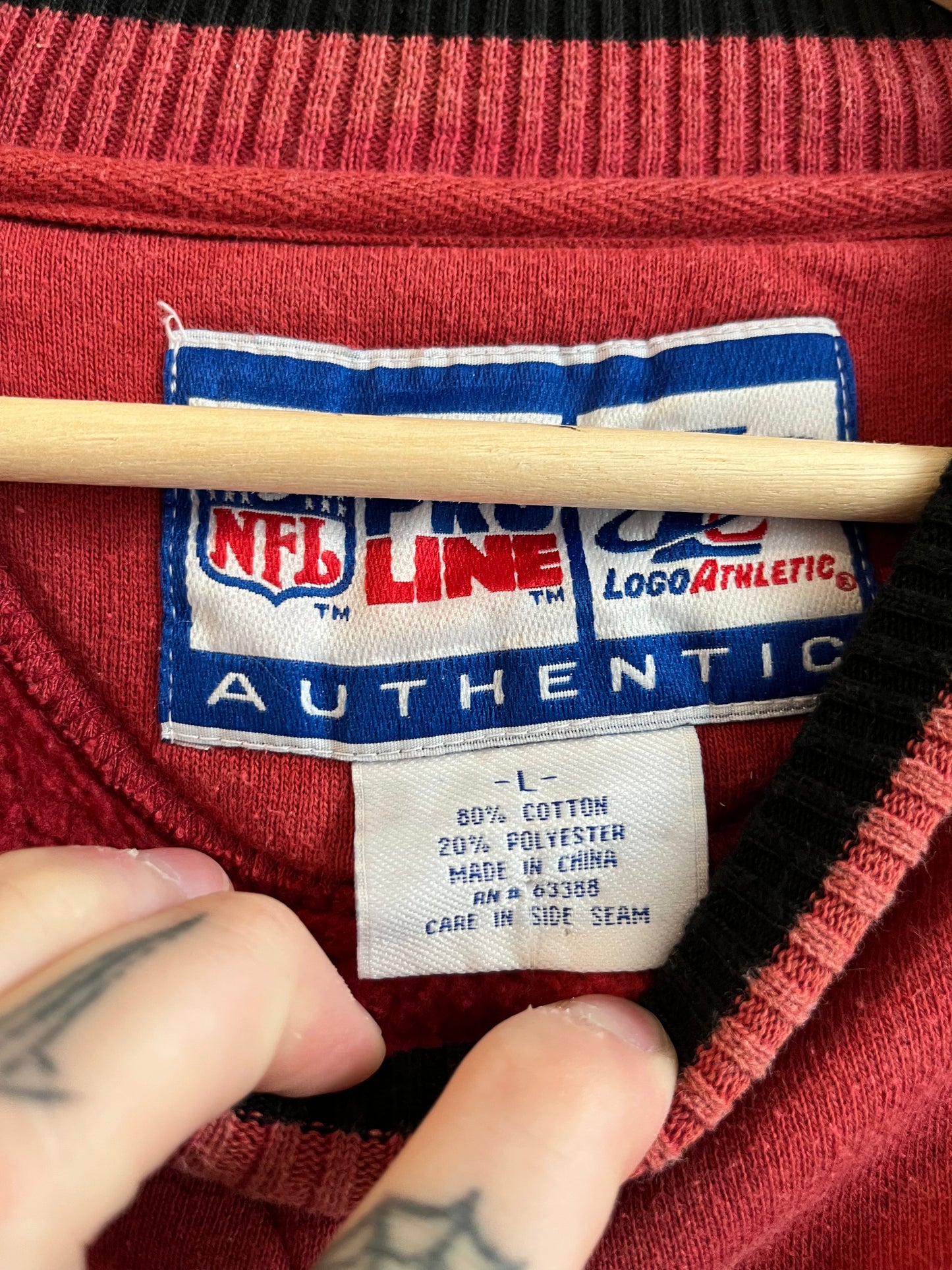 90s San Francisco 49ers Logo Athletic Embroidered Crewneck (L)