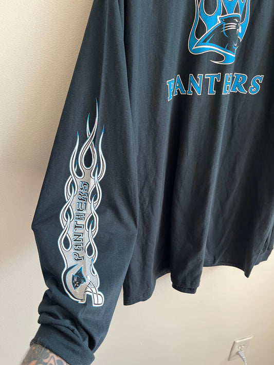 00s Carolina Panthers Deadstock Flames Long Sleeve Shirt (XXL)