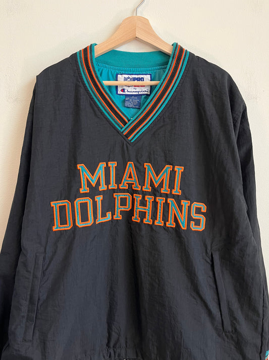 1990s Miami Dolphins Champion Black Windbreaker (M)