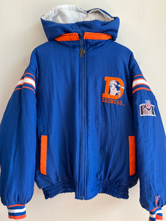 90s Denver Broncos Pro Player Vintage Reversible Puffer Jacket (L)