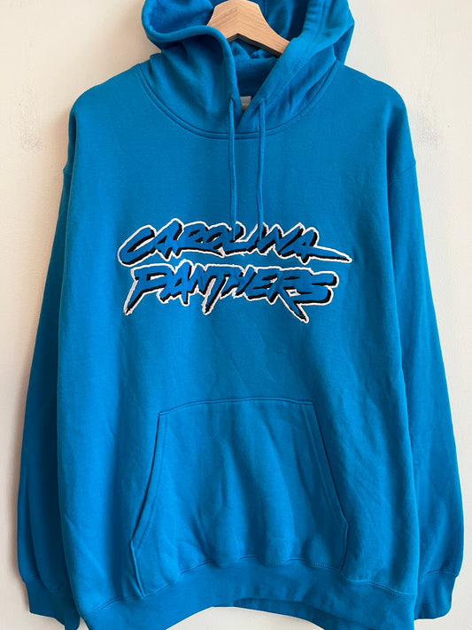 2010 Carolina Panthers Cat Stratch Blue Hoodie (XL)