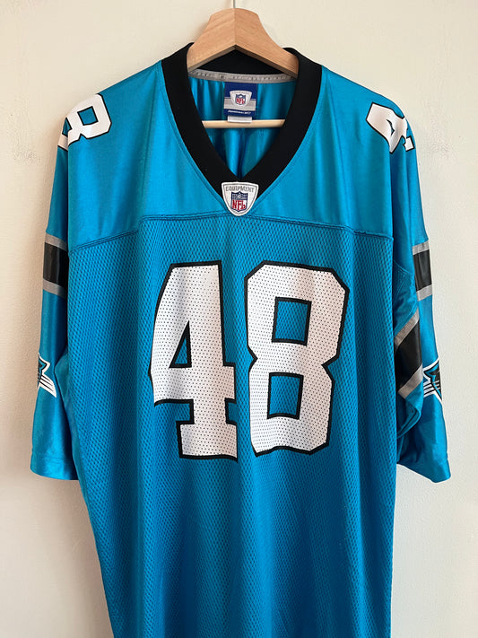 2000s Carolina Panthers Stephen Davis Electric Blue Jersey (XXL)