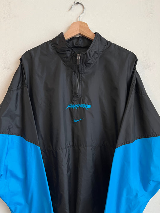 2000s Carolina Panthers Cat Scratch Nike Center Swoosh Windbreaker (L)