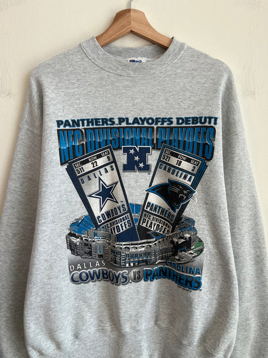 1996 Carolina Panthers v Dallas Cowboys Playoffs Crewneck (XL)