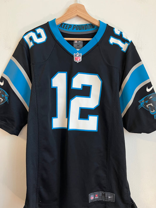 2010s Carolina Panthers DJ Moore #12 Nike Home Jersey (M)