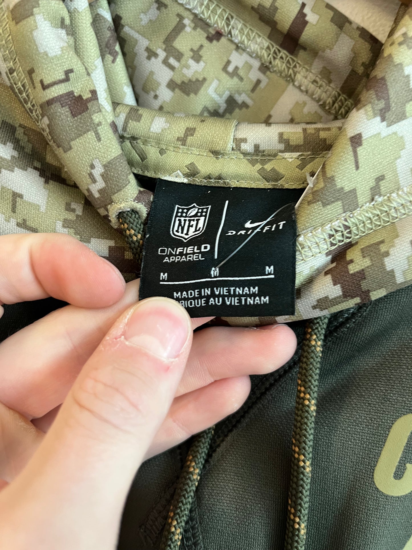 2017 Carolina Panthers Military “Salute To Service” Dri Fit Hoodie (M)