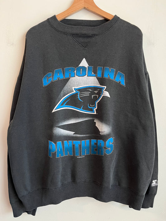 1993 Carolina Panthers Faded Starter Shadow Crewneck (XXL)