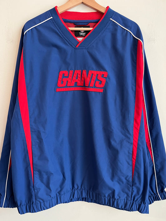 00s New York Giants Blue NFL Windbreaker (XL)