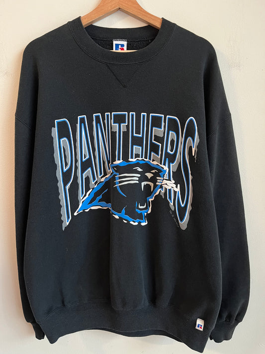 1994 Carolina Panthers Puff Print Outline Russell Crewneck (XL)