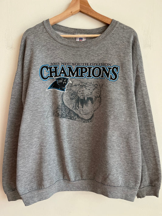 2003 Carolina Panthers Conference Champions Mad Cat Crewneck (XL)