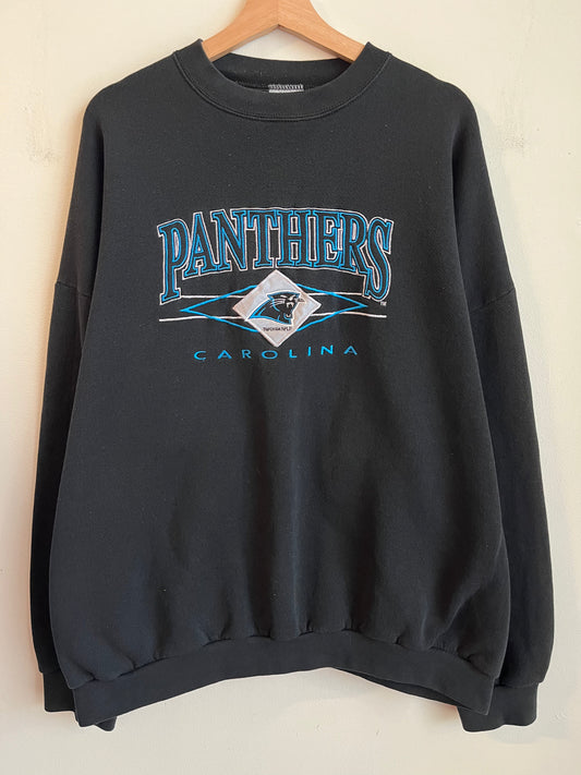 1994 Carolina Panthers Embroidered Spell Out Logo 7 Crewneck (XXL)