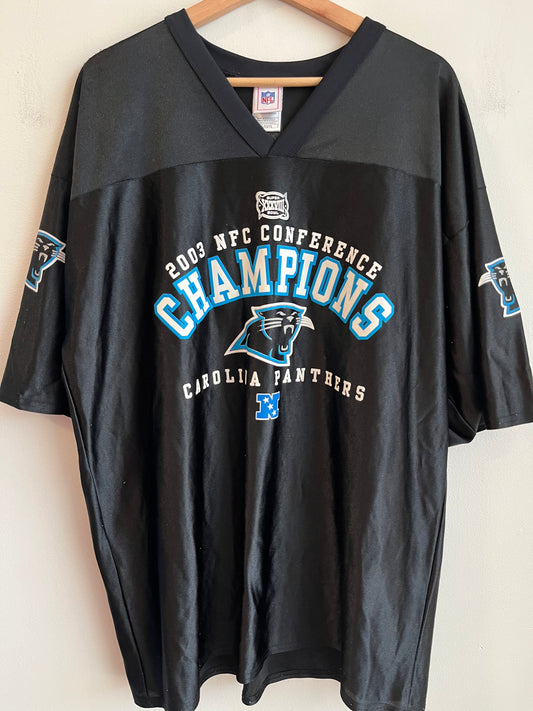 2003 Carolina Panthers Conference Champs Stephen Davis Jersey (XL)