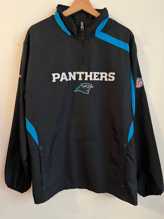 00s Carolina Panthers Reebok 1/4 Zip Spell Out Windbreaker (L)