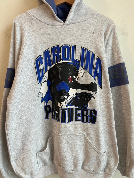 90s Carolina Panthers Breakthrough Front/Back Graphic Bootleg Hoodie (XXL)