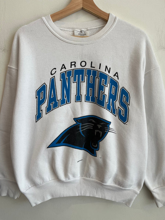 1993 Carolina Panthers White Starter Spell Out Crewneck (M)