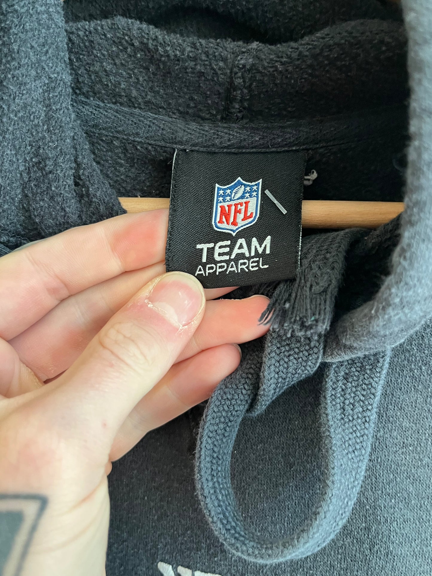 00s Carolina Panthers Cat Scratch Faded Hoodie (L)