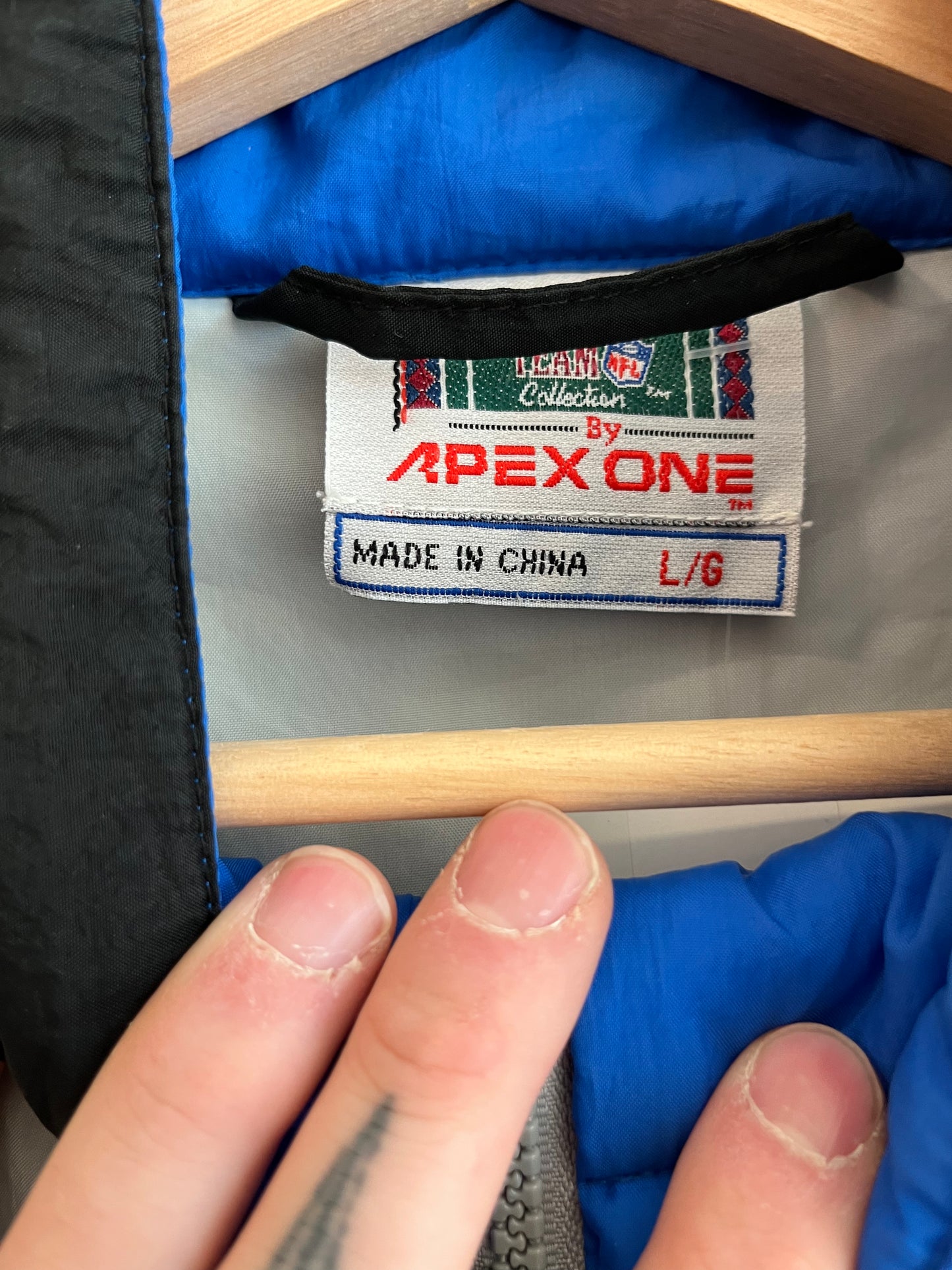 90s Carolina Panthers Apex One Big Logo Rare Windbreaker (L)
