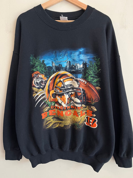 90s Cincinnati Bengals Helmet City Crewneck (XL)