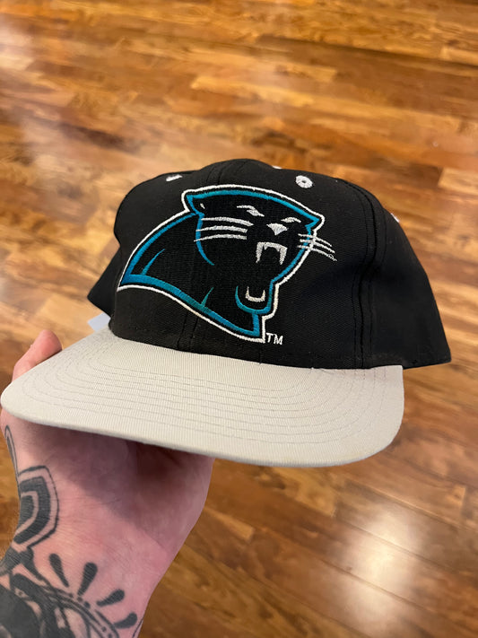 90s Carolina Panthers Big Logo Competitor Two Toned Hat (OS)