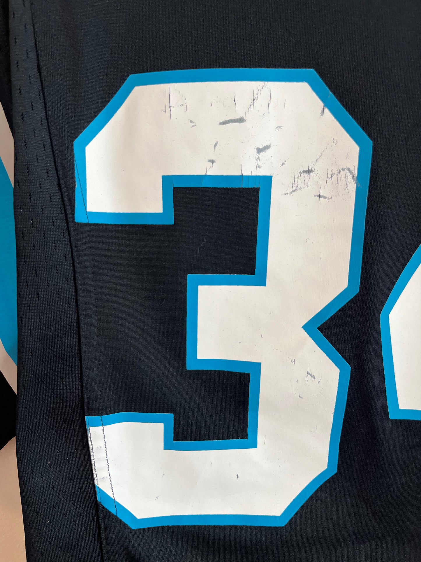 2012 Carolina Panthers DeAngelo Williams Cracked Nike Home Jersey (S)