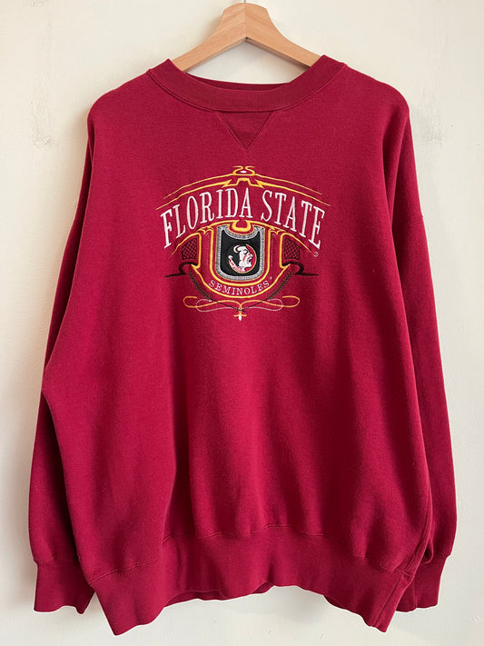 90s Florida State University (FSU) Embroidered Midwest Crewneck (XL)