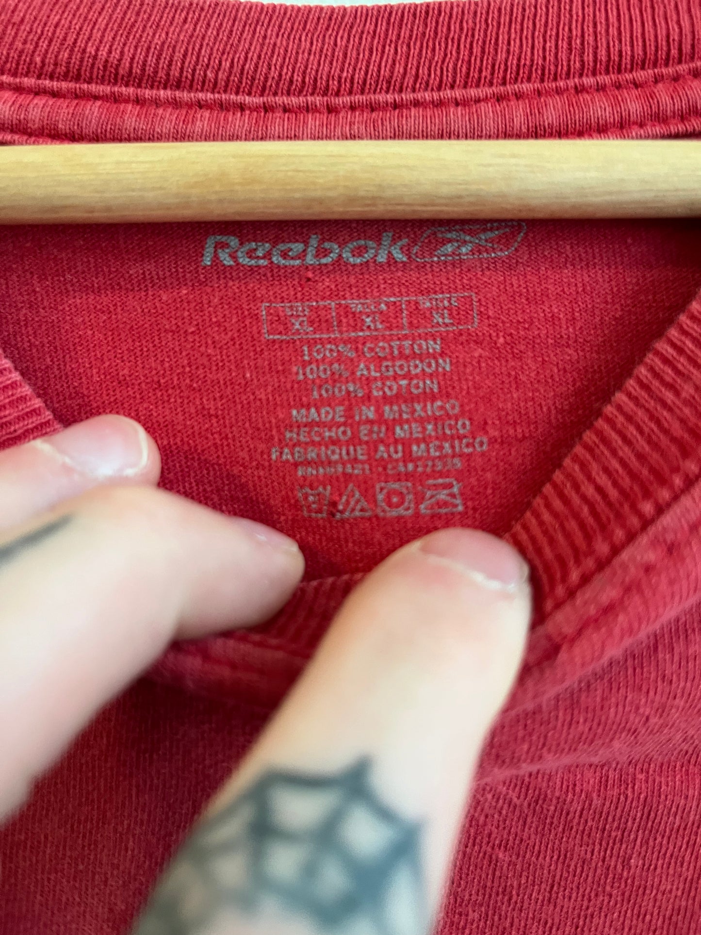 Reebok Athletics Red Faded Tee (XL)