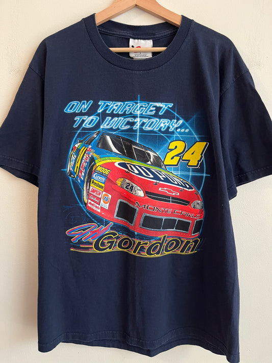 1999 Jeff Gordon Nascar "On Target" Front/Back Graphic Tee (L)