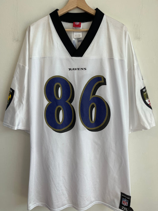 00s Baltimore Ravens Todd Heap Away Reebok Jersey (XXL)