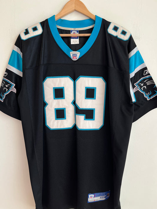 00s Carolina Panthers Steve Smith Stitched Reebok Home Jersey (XXL)