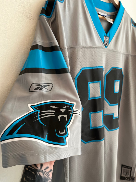 00s Carolina Panthers Steve Smith Silver Storm Stitched Rare Jersey (XL)