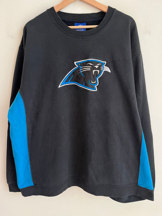 2000s Carolina Panthers Big Logo Embroidered Reebok Crewneck (XXL)