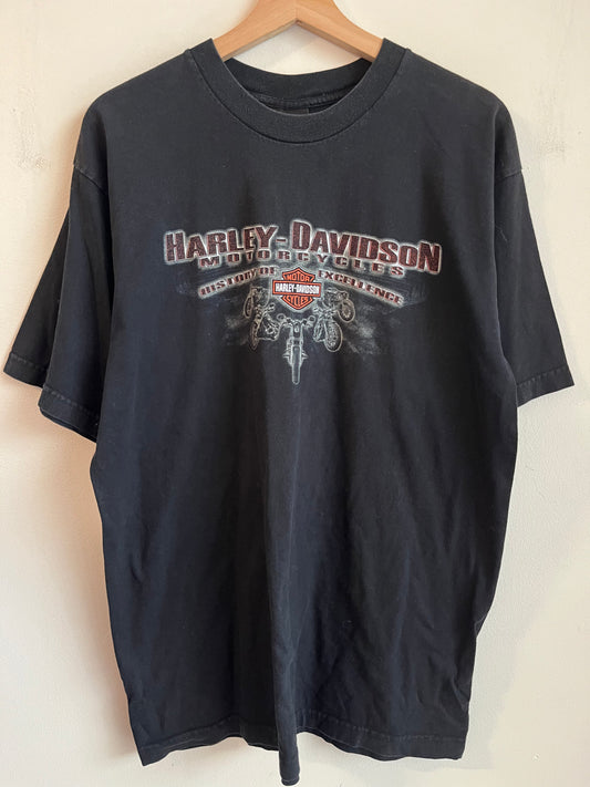 00s Harley Davidson "History of Excellence" Tee (L)