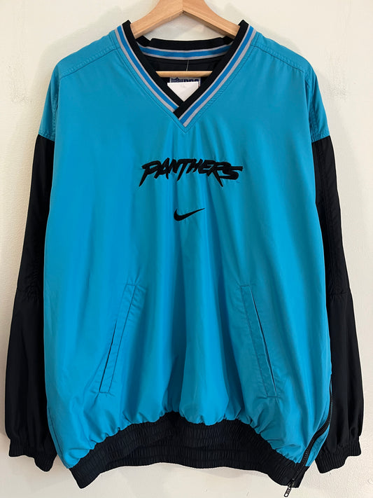 90s Carolina Panthers Reversible Black & Blue Nike Windbreaker (XL)