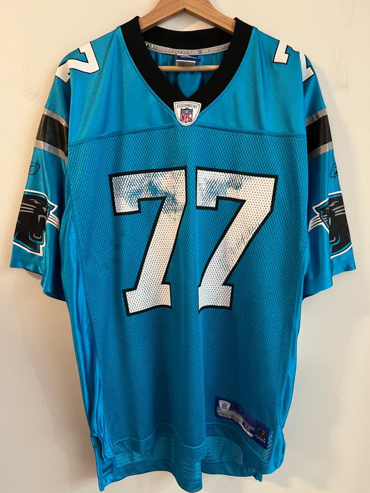 00s Carolina Panthers Kris Jenkins Electric Blue Jersey (M)