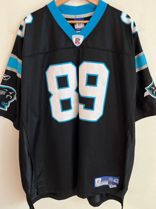 00s Carolina Panthers Steve Smith Stitched Reebok Home Jersey (XXL)