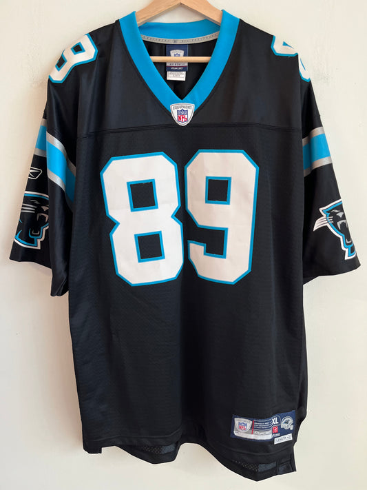 00s Carolina Panthers Steve Smith Stitched Reebok Home Jersey (XL)