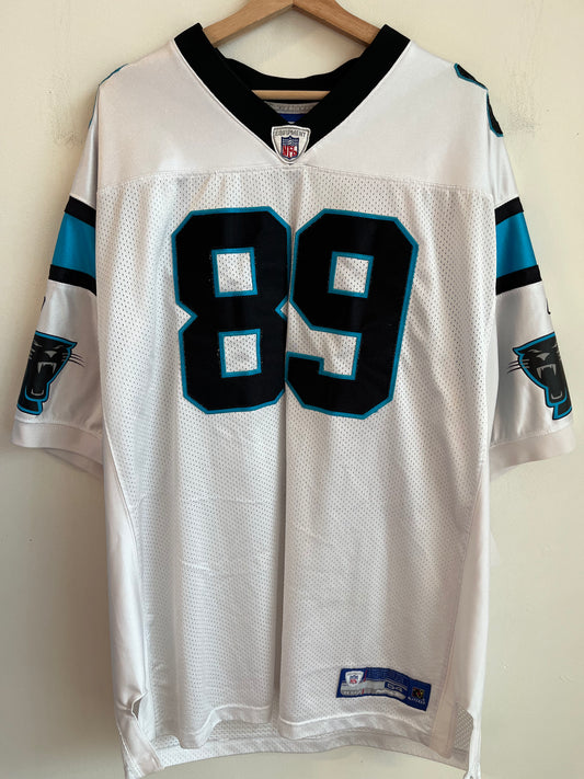 00s Carolina Panthers Steve Smith Stitched Reebok Away Jersey (XXL)