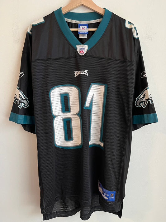 00s Philadelphia Eagles Terrell Owens Black Reebok Jersey (L)