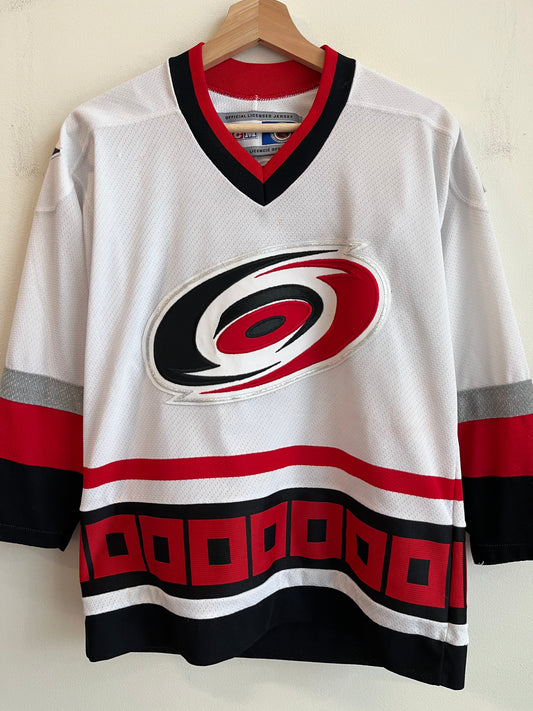 90s Carolina Hurricanes White CCM NHL Hockey Jersey (Youth L/XL)