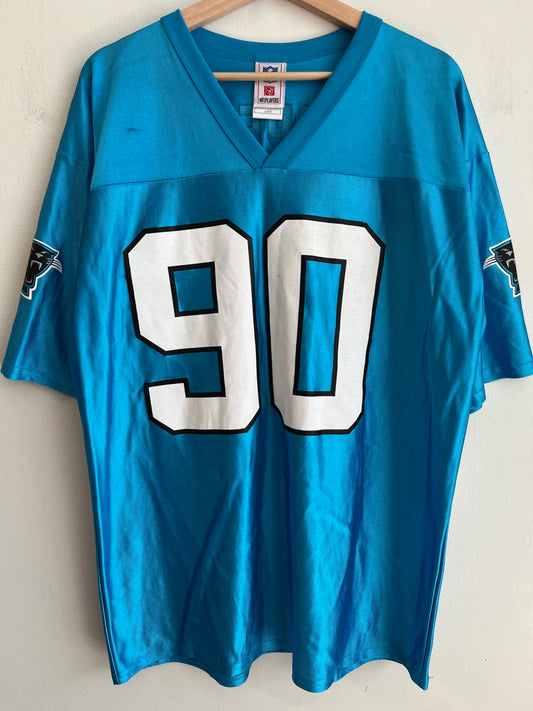 00s Carolina Panthers Julius Peppers Blue NFL Players Jersey (L)