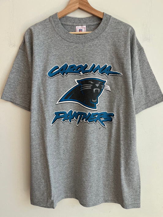 2004 Carolina Panthers Grey Cat Scratch Tee (L)